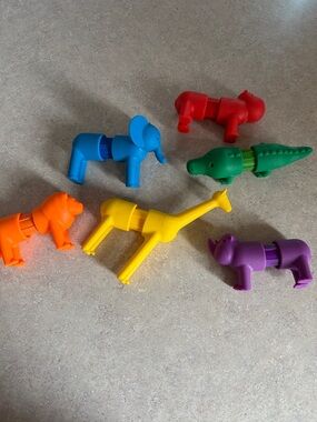 Bright Multicolor Animal Stackers - Educational Play Set (6 Pieces)